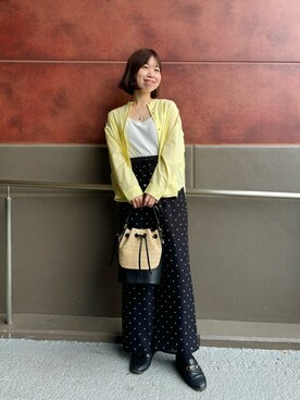 「ドットパンツ」｜すずき ちかさん（レディース・161cm）の春コーディネート