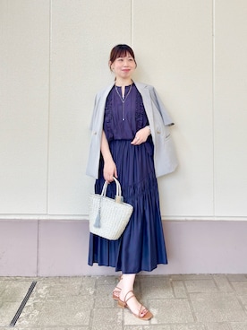 「NOLLEY’S（ノーリーズ）のアイテム」を使った、すずき ちかさん（レディース・161cm）の夏コーディネート