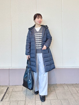 「アイテム（イヤリング）」を使った、すずき ちかさん（レディース・161cm）の冬コーディネート