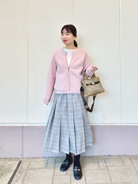 「アイテム（イヤリング）」を使った、すずき ちかさん（レディース・161cm）の冬コーディネート