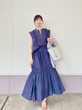 「NOLLEY’S（ノーリーズ）のアイテム」を使った、すずき ちかさん（レディース・161cm）の夏コーディネート