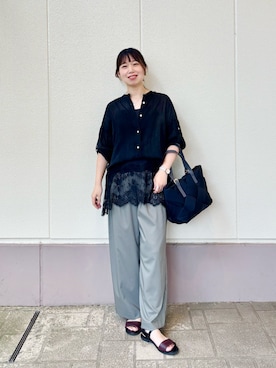 「NOLLEY’S（ノーリーズ）のアイテム」を使った、すずき ちかさん（レディース・161cm）の夏コーディネート