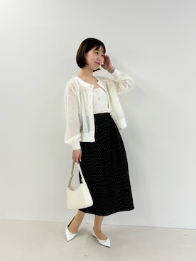 「春カーディガン」｜すずき ちかさん（レディース・161cm）の冬コーディネート