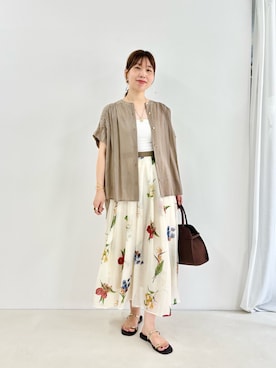 「アイテム（ブレスレット）」を使った、すずき ちかさん（レディース・161cm）の夏コーディネート