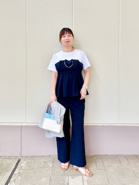 「NOLLEY’S（ノーリーズ）のアイテム」を使った、すずき ちかさん（レディース・161cm）の夏コーディネート
