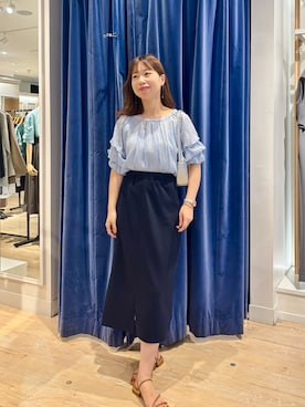 「アパレル」｜すずき ちかさん（レディース・161cm）の夏コーディネート