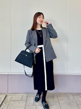 「アイテム（ワンピース）」を使った、すずき ちかさん（レディース・161cm）の冬コーディネート