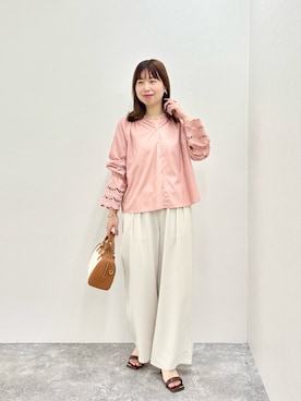 「袖レース」｜すずき ちかさん（レディース・161cm）の冬コーディネート