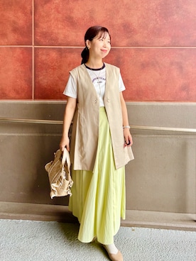「夏」｜「アイテム（ジャケット/アウター）」を使った、すずき ちかさん（レディース・161cm）の夏コーディネート