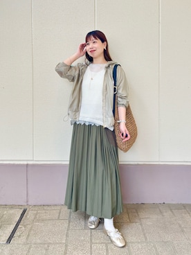 「MICO COULIER（ミコクリエ）のアイテム」を使った、すずき ちかさん（レディース・161cm）の春コーディネート