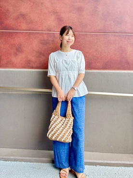 「アイテム（リング）」を使った、すずき ちかさん（レディース・161cm）の夏コーディネート