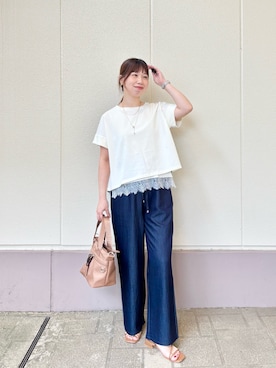 「NOLLEY’S（ノーリーズ）のアイテム」を使った、すずき ちかさん（レディース・161cm）の夏コーディネート