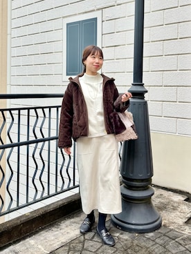 すずき ちかさん（レディース・161cm）の冬コーディネート