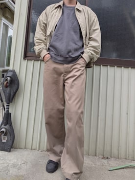 「H&M（エイチ・アンド・エム）のアイテム（ジャケット/アウター）」を使った、GOSUKEさん（メンズ・186cm）の秋コーディネート