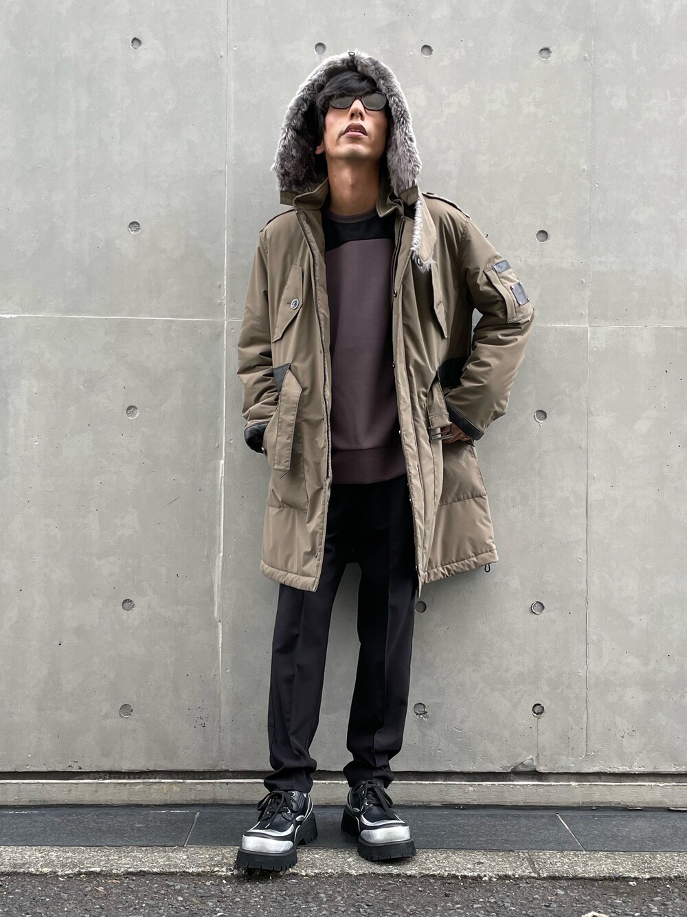 5351 POUR LES HOMMESのモッズコートを使った人気ファッション