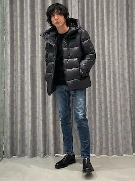 「アイテム（ダウンジャケット/コート）」を使った、munenoreachさん（メンズ・174cm・30代）の冬コーディネート