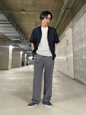「アイテム（シャツ/ブラウス）」を使った、munenoreachさん（メンズ・174cm・30代）の夏コーディネート