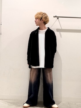 「SENSE OF PLACE by URBAN RESEARCH（センスオブプレイスバイアーバンリサーチ）の『ユニセックス』エクストラルーズアソートTシャツ（Tシャツ/カットソー）」を使った、ぐっぴーさん（メンズ・168cm）の秋コーディネート