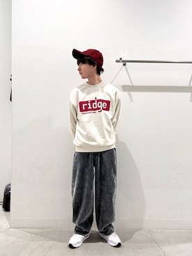 「SENSEOFPLACE」｜「アイテム（帽子）」を使った、ぐっぴーさん（メンズ・168cm）の秋コーディネート