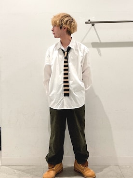 「アイテム（フォーマルスーツ/小物）」を使った、ぐっぴーさん（メンズ・168cm）の秋コーディネート