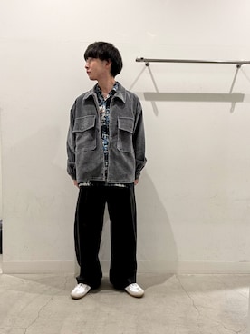 「秋のシャツ着こなし術」｜「アイテム（シューズ）」を使った、ぐっぴーさん（メンズ・168cm）の秋コーディネート