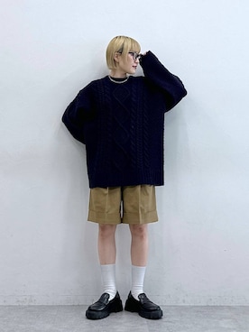 「アイテム（メガネ）」を使った、たけおさん（レディース・157cm・30代）の秋コーディネート