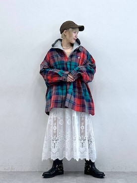 「アイテム（パーカー）」を使った、たけおさん（レディース・157cm・30代）の秋コーディネート