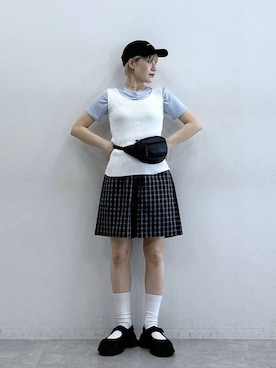 「RAGEBLUE（レイジブルー）のアイテム（バッグ）」を使った、たけおさん（レディース・157cm）の春コーディネート