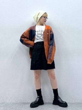 「RAGEBLUE（レイジブルー）のアイテム（チノパンツ）」を使った、たけおさん（レディース・157cm）の秋コーディネート