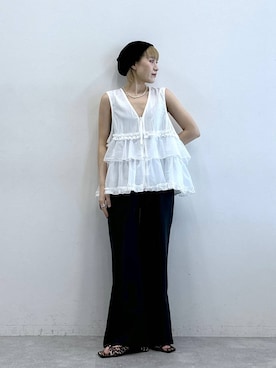 「アイテム（ニットキャップ/ビーニー）」を使った、たけおさん（レディース・157cm・30代）の夏コーディネート