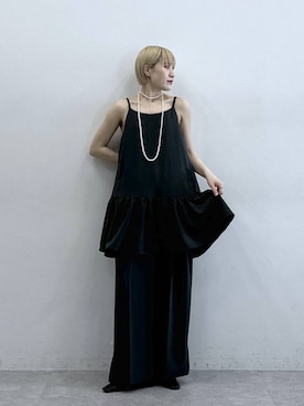 「RAGEBLUE（レイジブルー）のアイテム（スラックス）」を使った、たけおさん（レディース・157cm）の春コーディネート