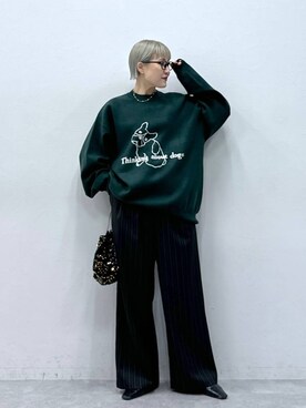 「アイテム（スラックス）」を使った、たけおさん（レディース・157cm・30代）の秋コーディネート