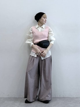 「RAGEBLUE（レイジブルー）のアイテム（バッグ）」を使った、たけおさん（レディース・157cm）の春コーディネート