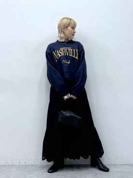 「アイテム（スウェット）」を使った、たけおさん（レディース・157cm・30代）の秋コーディネート