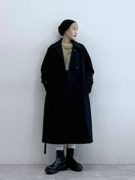 「RAGEBLUE（レイジブルー）のアイテム（帽子）」を使った、たけおさん（レディース・157cm）の秋コーディネート