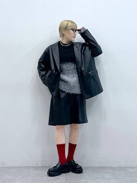 「アイテム（メガネ）」を使った、たけおさん（レディース・157cm・30代）の秋コーディネート