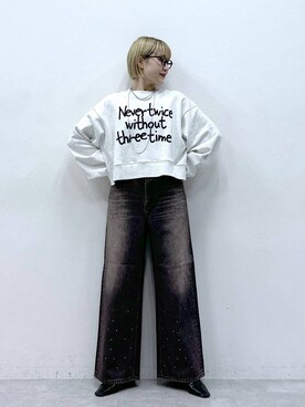 「アイテム（スウェット）」を使った、たけおさん（レディース・157cm・30代）の冬コーディネート