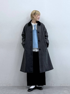 「アイテム（ステンカラーコート）」を使った、たけおさん（レディース・157cm・30代）の秋コーディネート