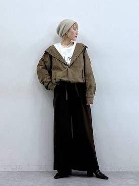 「アイテム（帽子）」を使った、たけおさん（レディース・157cm・30代）の夏コーディネート