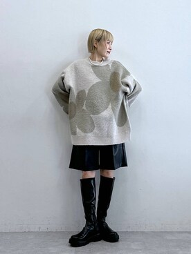 「RAGEBLUE（レイジブルー）のアイテム（Tシャツ/カットソー）」を使った、たけおさん（レディース・157cm）の秋コーディネート