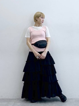 「RAGEBLUE（レイジブルー）のアイテム（バッグ）」を使った、たけおさん（レディース・157cm）の春コーディネート