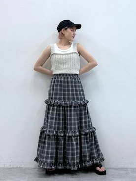 「RAGEBLUE（レイジブルー）のアイテム（ベスト）」を使った、たけおさん（レディース・157cm）の春コーディネート