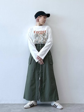 「RAGEBLUE（レイジブルー）のアイテム（スニーカー）」を使った、たけおさん（レディース・157cm）の春コーディネート