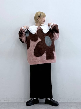 「RAGEBLUE（レイジブルー）のアイテム（Tシャツ/カットソー）」を使った、たけおさん（レディース・157cm）の秋コーディネート