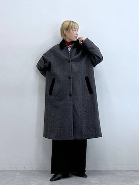 「アイテム（ステンカラーコート）」を使った、たけおさん（レディース・157cm）の秋コーディネート