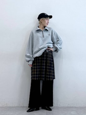 「RAGEBLUE（レイジブルー）のアイテム（キャップ）」を使った、たけおさん（レディース・157cm）の秋コーディネート