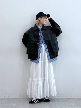 「アイテム（ジャケット/アウター）」を使った、たけおさん（レディース・157cm・30代）の夏コーディネート