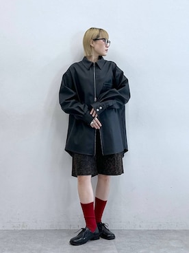 「RAGEBLUE（レイジブルー）のアイテム」を使った、たけおさん（レディース・157cm）の夏コーディネート