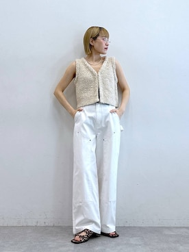 「アイテム（チノパンツ）」を使った、たけおさん（レディース・157cm・30代）の夏コーディネート