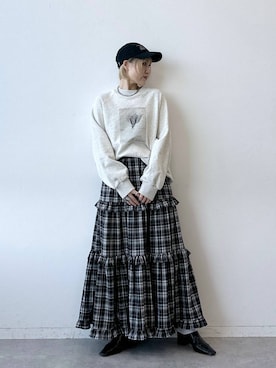 「RAGEBLUE（レイジブルー）のアイテム（キャップ）」を使った、たけおさん（レディース・157cm）の秋コーディネート